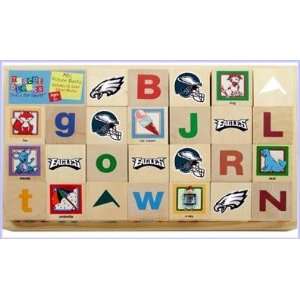  NFL Philadelphia Eagles ABC Wooden Picture Blocks: Toys 