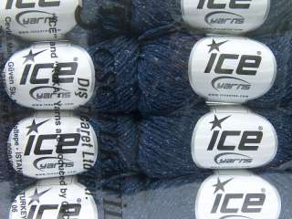 Lot of 8 Skeins ICE WOOLSILK TWEED (30% Wool 30% Silk) Hand Knitting 
