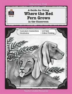 BARNES & NOBLE  A Guide for Using Where the Red Fern Grows in the 
