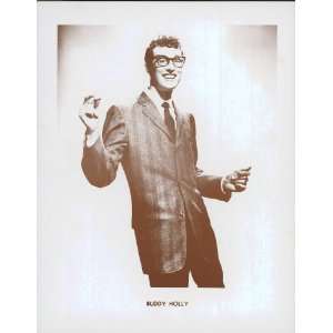 Buddy Holly 11 X 14 Sepia Poster