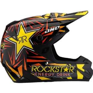 One Industries Rockstar Atom Motocross Motorcycle Helmet   Black / 2X 