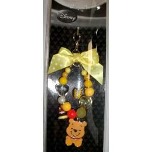  Winnie the Pooh Bear Beads & Bow Cell Phone Charm Strap 