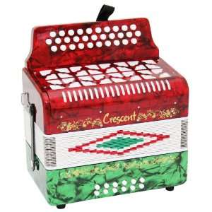   Mexican Flag 31 Button, 12 Bass Accordion Musical Instruments