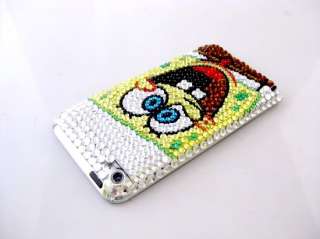 CARTOON BLING CRYSTAL STONE HARD CASE COVER SKIN FOR APPLE IPOD 4G 