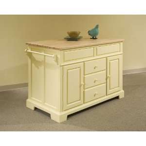  Broyhill Color Cuisine Canary Finish Kitchen Island 