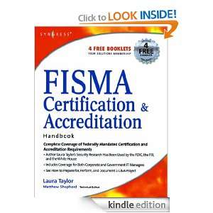 FISMA Certification and Accreditation Handbook L. Taylor  