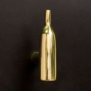 Wine Bottle Cabinet Knob   Polished & Lacquered Brass