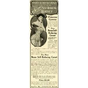 1906 Ad Kops Nemo Self Reducing Ladies Corsets Cinching Undergarment 
