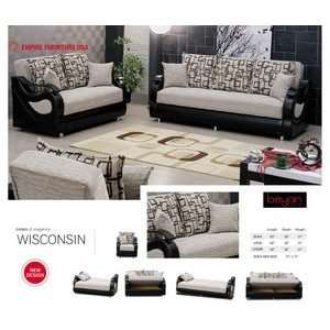   Wisconsin Sofa Bed Black and Grey by Meyan Furniture