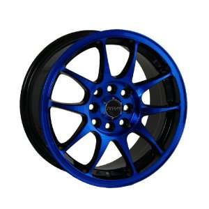   ET35 Anodized Blue Face Black Windows (Complete Set of 4): Automotive