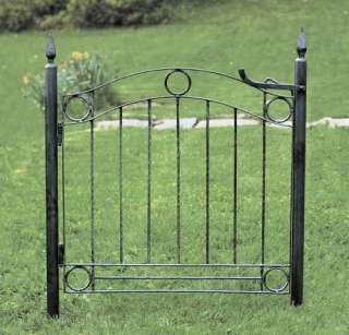 New Wrought Iron Country Cottage Garden Gate w/ Posts  