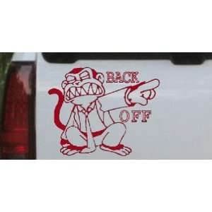  Evil Monkey Back Off Cartoons Car Window Wall Laptop Decal 