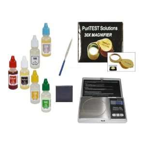  Pro Bullion Testing Kit with Coin Scale, Acid Solutions 