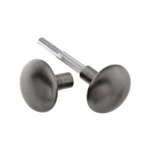  Pair of Classic Round Door Knobs in Antique Pewter.