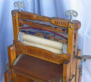 Antique Primitive Wringer and Wash Tub Folding Stand  