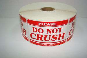 250 2x3 Please DO NOT CRUSH Fragile Shipping Labels Stickers  