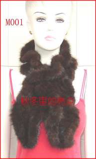 MO00 THICK Real Mink Fur Shawl Scarf Wrap Stole  