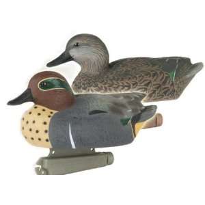 GHG Life Size Green Wing Teal Duck Decoys (6 Pak 4 Drakes, 2 Hens 
