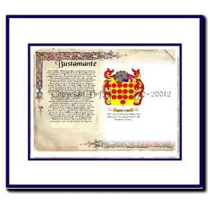  Bustamante Coat of Arms/ Family History Wood Framed