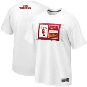  Nike USC Trojans 2011 Team Issue T shirt   White (XX Large 