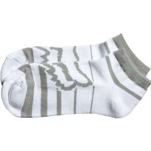 Fox Racing Cement Boots No Show Mens Sports Wear Socks   White/Grey 