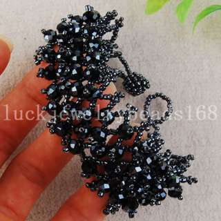 Black Crystal Web Bracelet 7 FG3149  