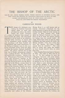1912 Article Rev Peter Trimble Rowe Bishop of Arctic  