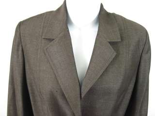 OSCAR DE LA RENTA Brown Wool Blend Blazer Pant Suit Sz8  