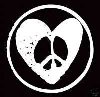 PEACE HEART Anti War symbol peace hippies love Shirt 6X  