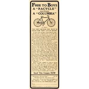   Bicycle Free for Boys Coupon   Original Print Ad