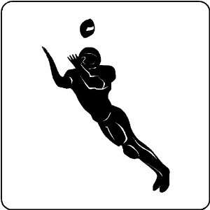  FOOTBALL WIDE RECEIVER WALL DECAL STICKERS ART SPORTS 