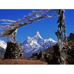  Amma Dablam, Framed by Prayer Flags, One of Most Distinctive 
