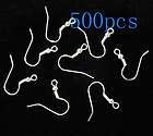A28 Plated Silver Earring hook coil ear wires 500PCS  