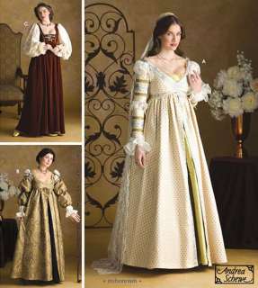 Renaissance Maiden, Court & Wedding Dress Pattern S3812  