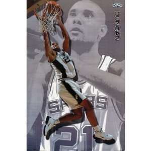  SAN ANTONIO Spurs NBA DUNCAN GRAY Poster Basketball: Home 
