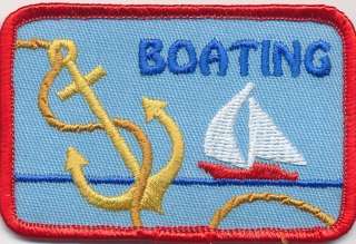 Girl Boy Cub BOATING Anchor Fun Patches Crests Badges SCOUTS GUIDES 