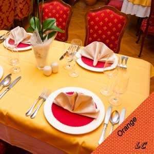   Each 70 Round Orange Wholesale Tablecloths Elegance