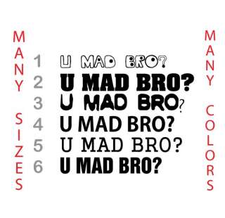 MAD BRO ? vinyl decal 4chan 9gag meme sticker jdm custom wall art 