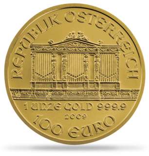 PURE GOLD BULLION COIN   PHILHARMONIC ORCHESTRA   1 OZ  AUSTRIAN MINT 