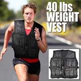   WEIGHTED VEST MEN EXERCISE ADJUSTABLE 40 POUNDS LB WEIGHTS  