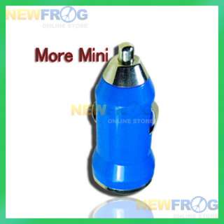 Blue Car Charger USB Adapter to Mp3 Mp4 iPhone 3G 3GS B  