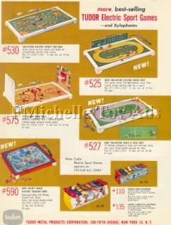 1963 Tudor Electric Sport Games Trade Ad  