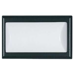   Deck Light with White Polycarbonate Diffuser, Black Die Cast Aluminum