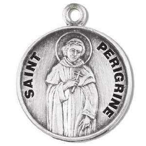  Round St Peregrine Pendant   Silver: Jewelry