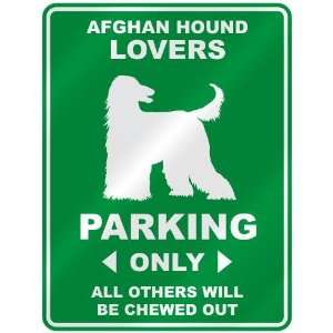 AFGHAN HOUND LOVERS PARKING ONLY  PARKING SIGN DOG