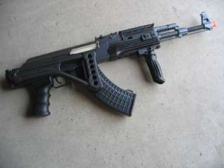 DE Metal AK 47S AEG Electric Airsoft Rifle Gun 410 FPS Black w/ RIS
