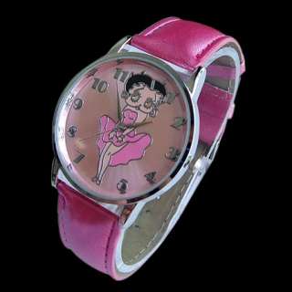 Betty Boop Girl Quartz Leather Strap Wrist Watch BP003  