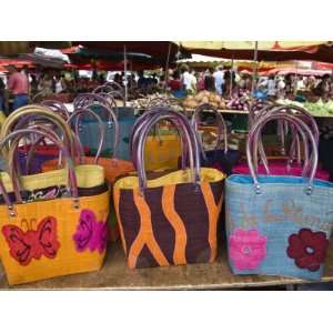  made handbags, Seafront Market, St Paul, Reunion Island, France 