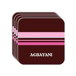 Personal Name Gift   AGBAYANI Set of 4 Mini Mousepad Coasters (pink 