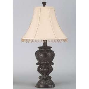  Cal Lighting BO 711 Table Lamp, Antique Walnut